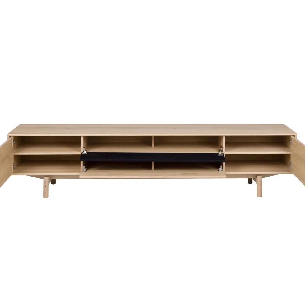 Aeris TV-bänk 233cm vitpigmenterad ek