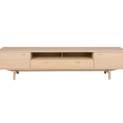 Aeris TV-bänk 233cm vitpigmenterad ek