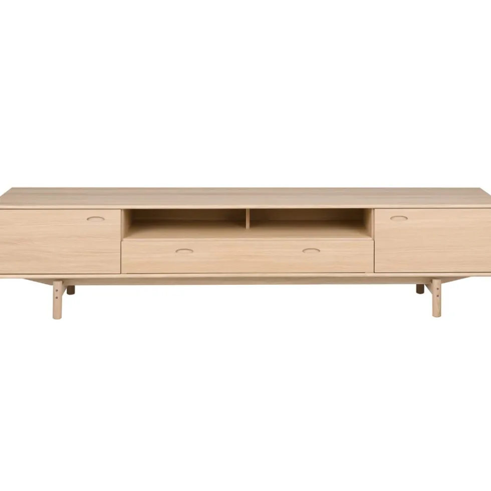Aeris TV-bänk 233cm vitpigmenterad ek