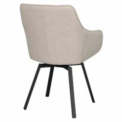 Alison karmstol beige tyg