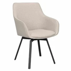 Alison karmstol beige tyg