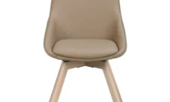 Alison snurrstol läder beige /trä