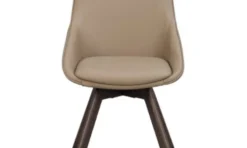 Alison snurrstol läder beige /trä