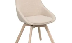 Alison snurrstol ljusbeige tyg /trä
