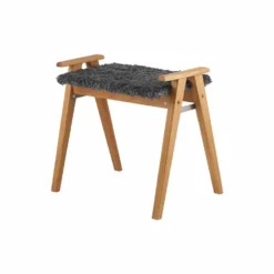 Alme pall ek/ fårskinnslook mörkgrå