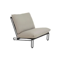 Blixt fåtölj svart alu/ beige tyg