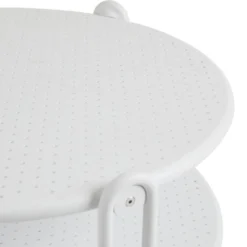 Blixt soffbord 85cm vit alu