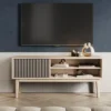 Broholm TV-bänk 124cm vitoljad ek