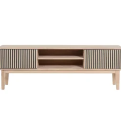 Broholm TV-bänk 160cm vitoljad ek