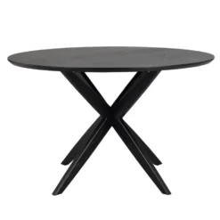 Calverton runt matbord – svartlackad ek