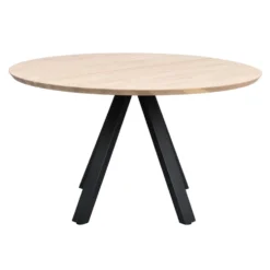 Carradale runt matbord vitpigmenterad ek