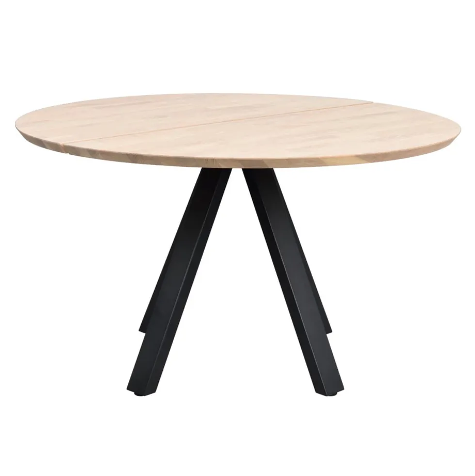 Carradale runt matbord vitpigmenterad ek