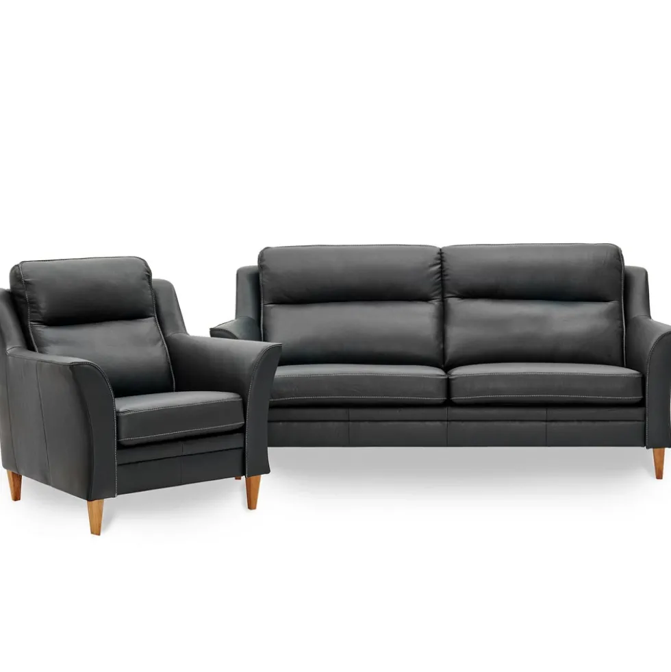 Casino soffa duo xl – läder major svart
