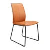Casö Sweet Seat stol – läder cognac /svart stål