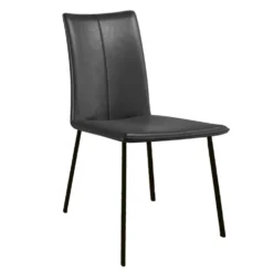 Casö Sweet Seat stol – svart läder/ 4 ben svart