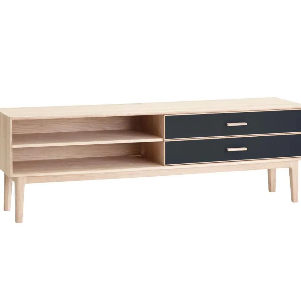 Casö 700 TV-bänk ek/svart