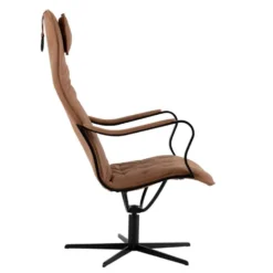 Chic fåtölj – läder vintage cognac