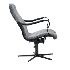 Chic fåtölj låg – fårskinn scandinavian grey