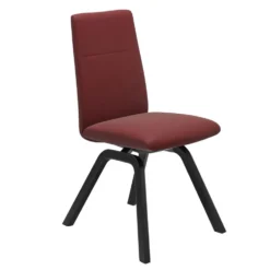 Chilli low stol – läder paloma cherry/ ben d200 svartbets