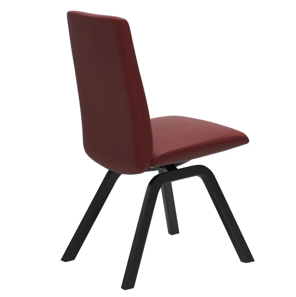 Chilli low stol – läder paloma cherry/ ben d200 svartbets