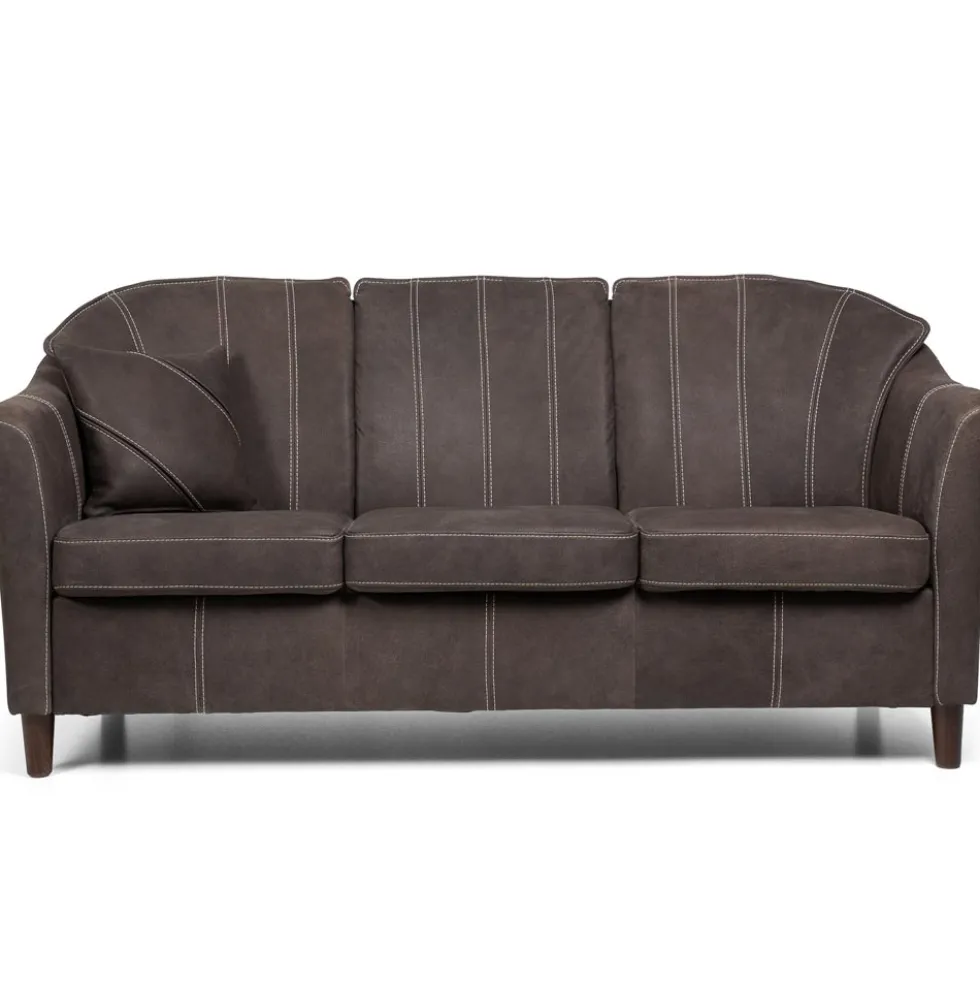 Club 95 3-sits soffa – läder legend 13 kaffe