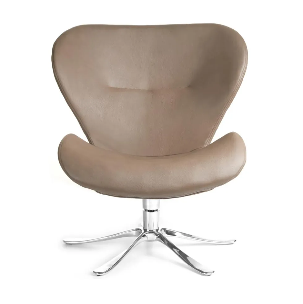 Daisy fåtölj – läder Sorrento taupe