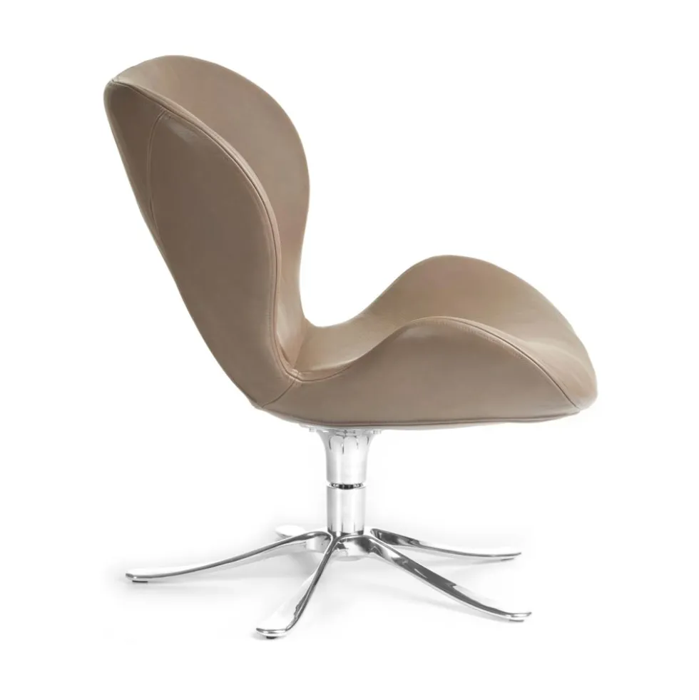 Daisy fåtölj – läder Sorrento taupe