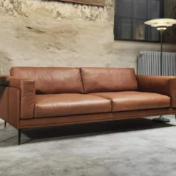 Dakota soffa – läder sauvage 665 brun