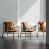 Dedo Easy Chair – läder dakar whisky/ vitoljad ek