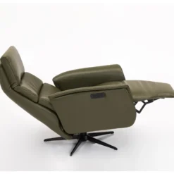 Derby reclinerfåtölj M – läder semi hunter green /svart