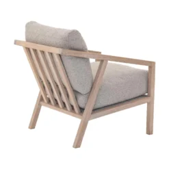Dixie fåtölj – tyg Rocco 16 beige /vitoljad ek