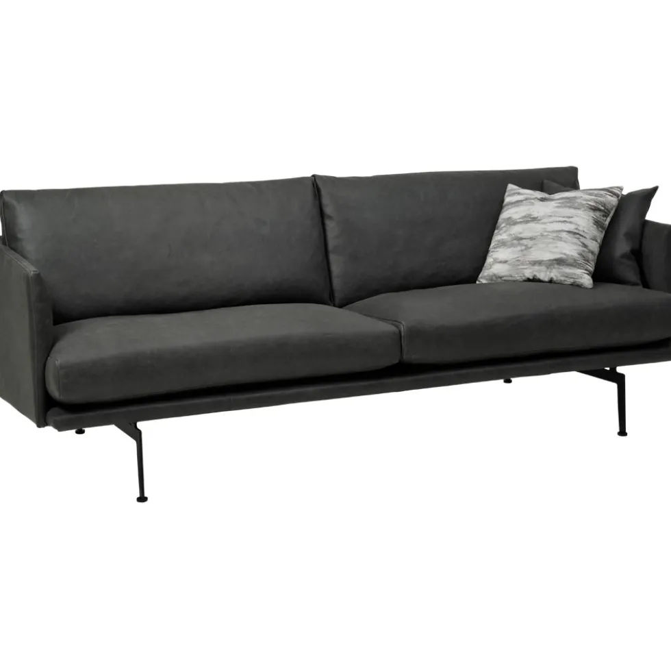 Electra soffa – läder Vintage grey