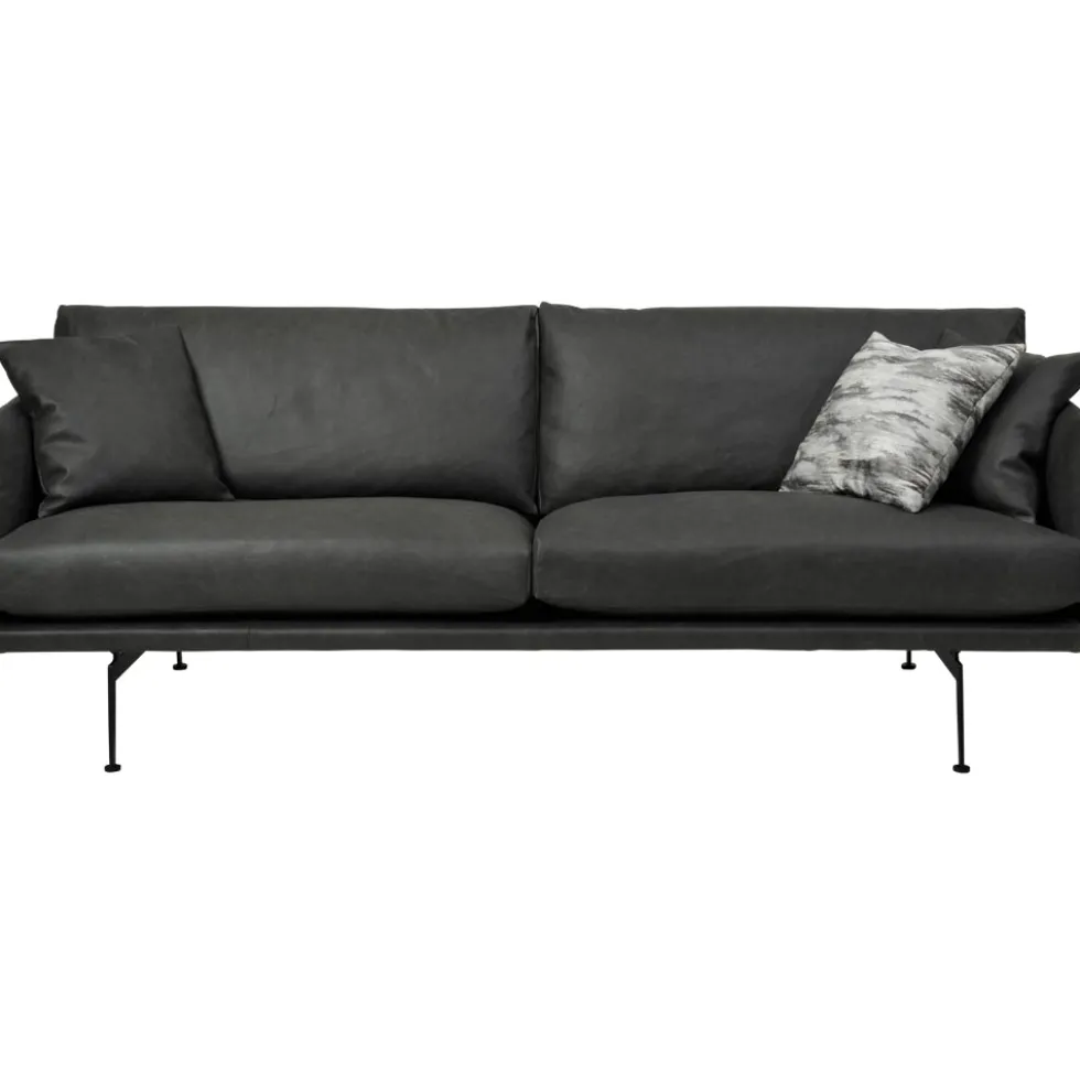 Electra soffa – läder Vintage grey