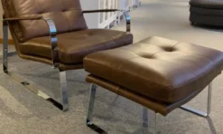 Empoli loungefåtölj – läder dark brown 7556 cat. 50 pull up