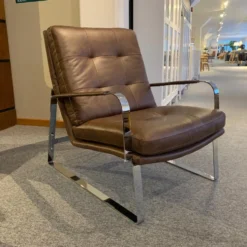Empoli loungefåtölj – läder dark brown 7556 cat. 50 pull up