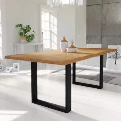 Fargo matbord ek – A2 U-ben svart metall