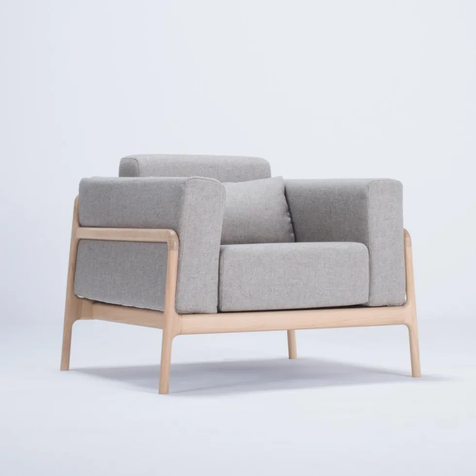 Fawn fåtölj – tyg archway mlf02/ vitoljad ek