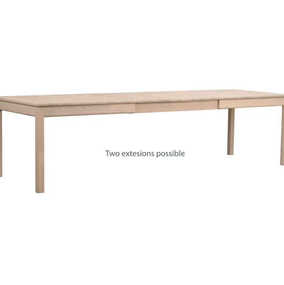 Gardner matbord vitpigmenterad ek