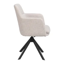 Gladstone karmstol beige tyg