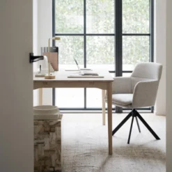 Gladstone karmstol beige tyg