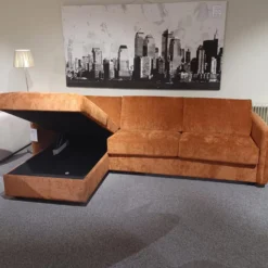 Grand bäddsoffa 140 med schäslong XL – tyg vibe