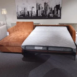 Grand bäddsoffa 140 med schäslong XL – tyg vibe