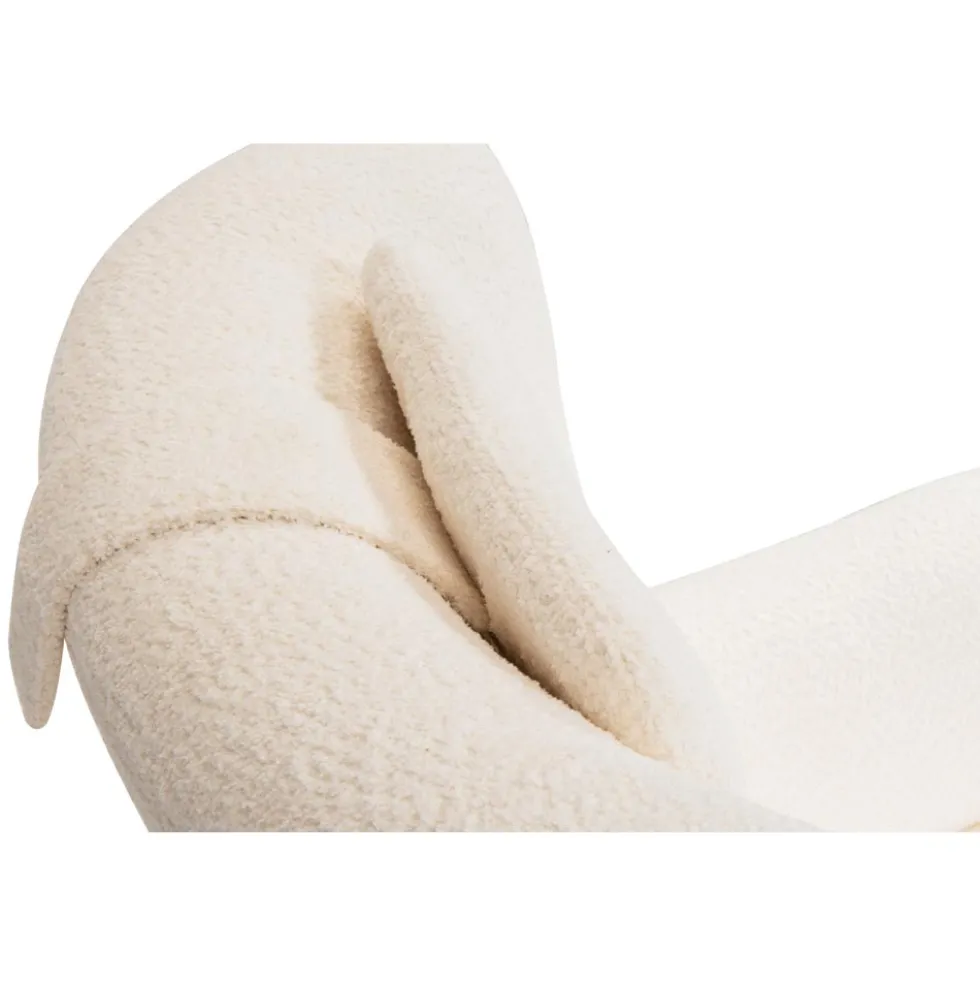 Hans fåtölj – tyg Teddy cream
