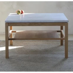 Hejnum soffbord ek/ kalksten 85*85cm