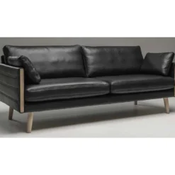 Horizont soffa – läder 8002sa svart