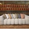 Kendall 3-sits soffa – tyg bouclé beige