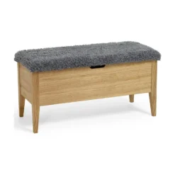 Klinte bänk 90 ek/ fårskinnslook