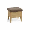 Klinte bänk 45 ek /äkta fårskinn beige