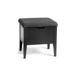 Klinte bänk 45 svartlack/ ulltyg