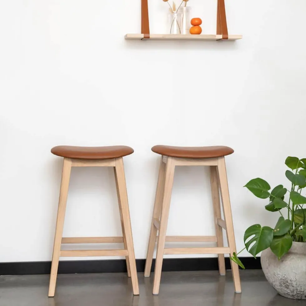 Kyoto barpall läder cognac